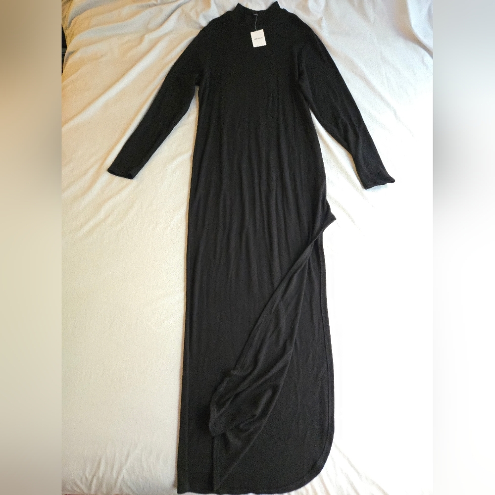 Forever 21 Plus Long Sleeve Ribbed Turtleneck Dress Thigh Slit 4X NWT